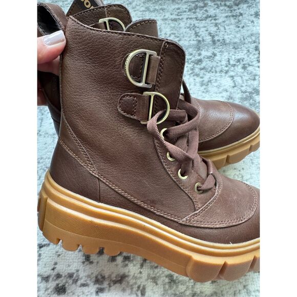 SOREL NWOB Caribou X Lace WP Leather Platform Boot - Picture 9 of 13